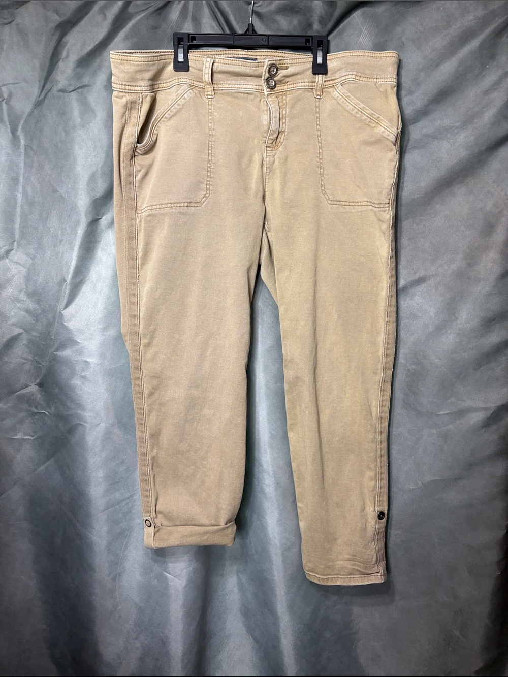 torrid Beige Cropped Utility Jeans